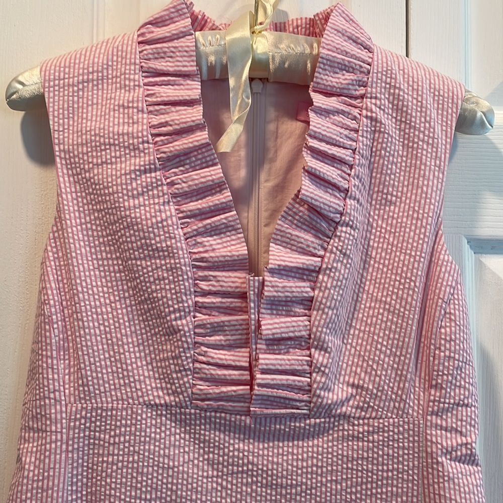 Lilly Pulitzer Size 0 Pink Seersucker sleeveless dress NWT